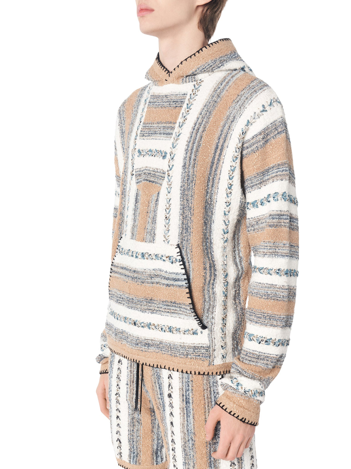 BRAIDED BANDANA STRIPE HOODIE