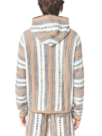 BRAIDED BANDANA STRIPE HOODIE
