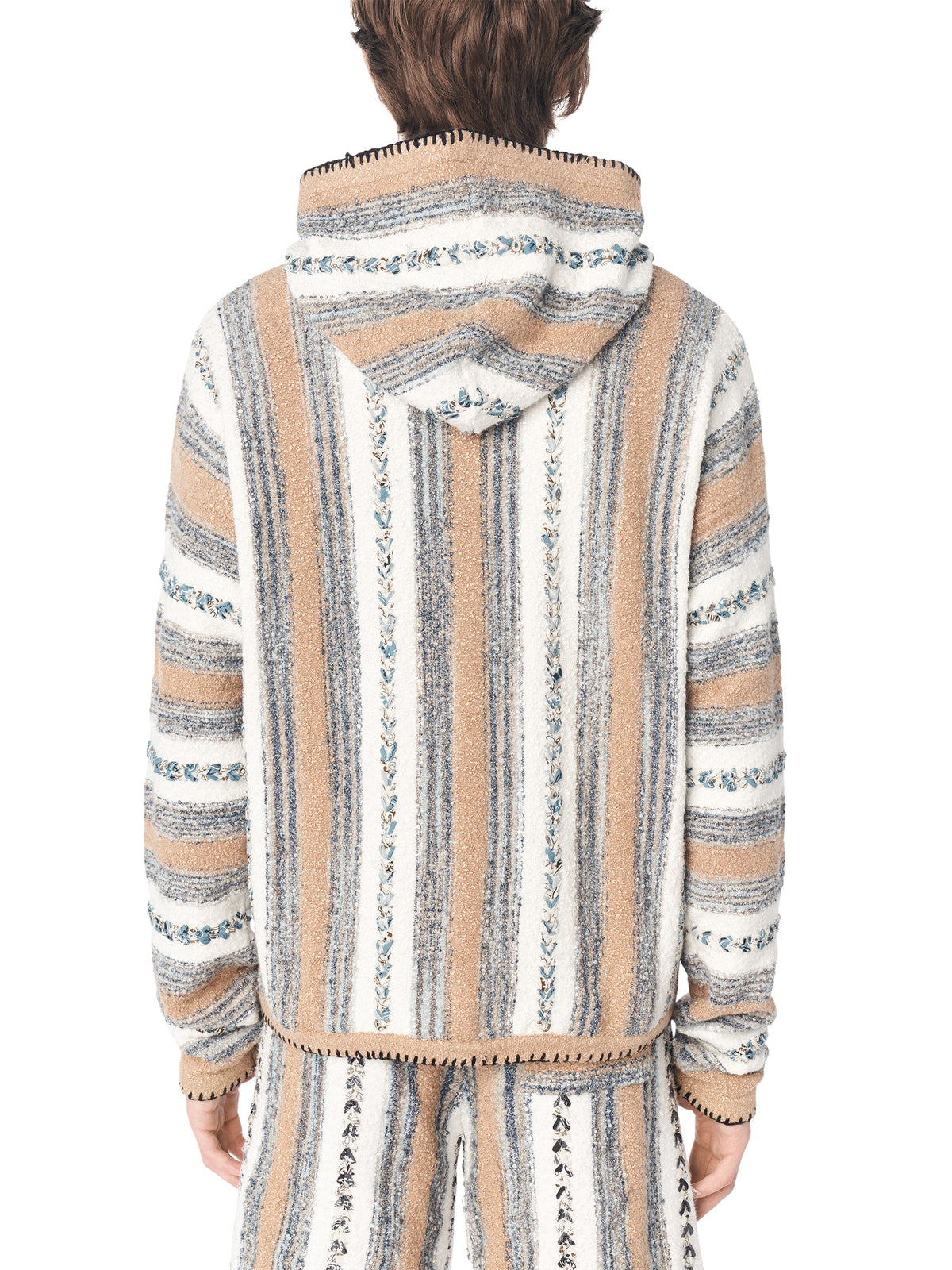 BRAIDED BANDANA STRIPE HOODIE