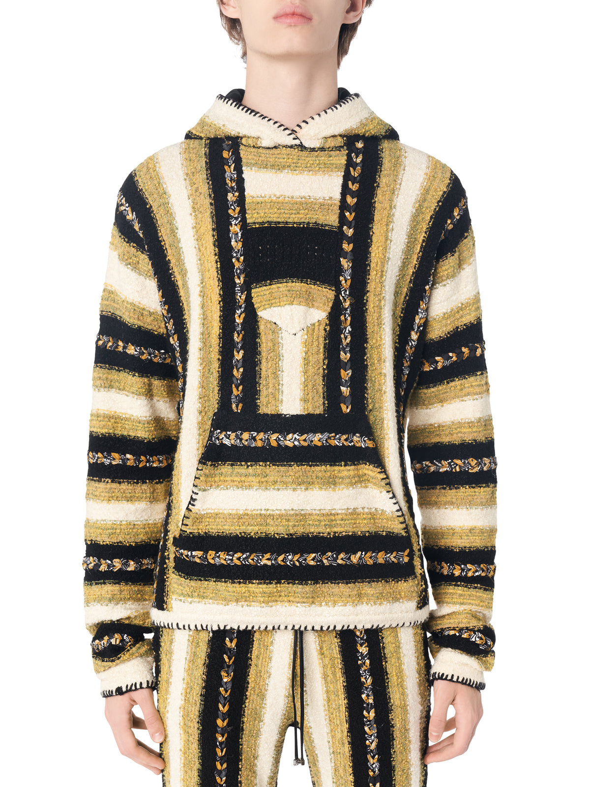 BRAIDED BANDANA STRIPE HOODIE
