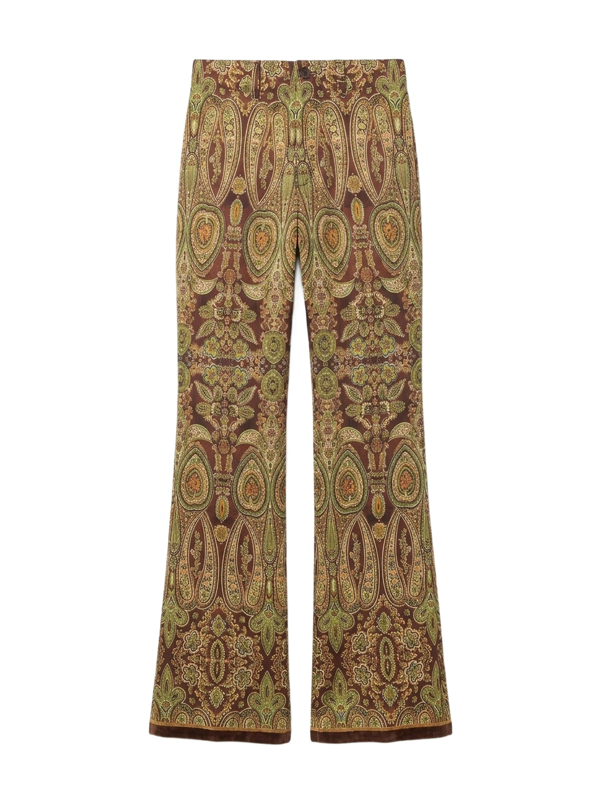 TAPESTRY PRINT FLARE TROUSER