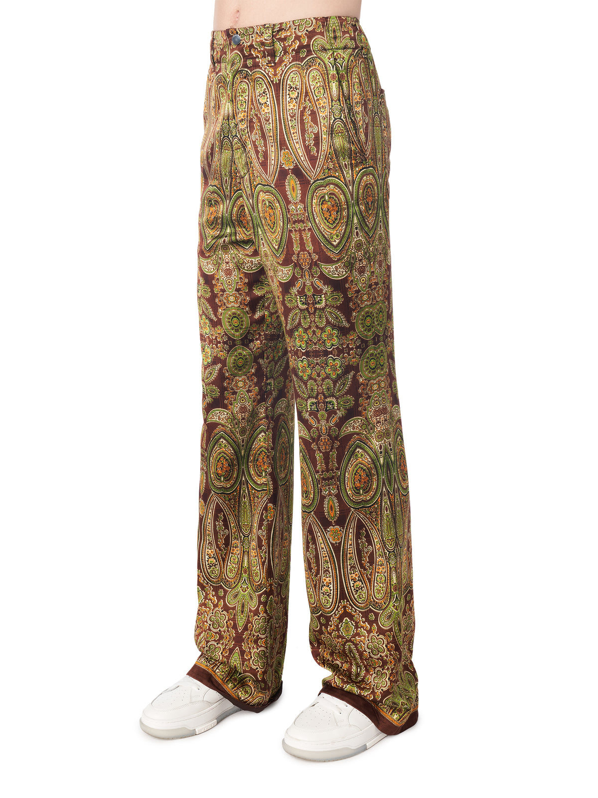 TAPESTRY PRINT FLARE TROUSER
