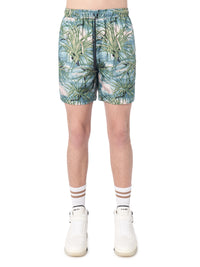 FLORAL ALOHA TREE SILK SHORT