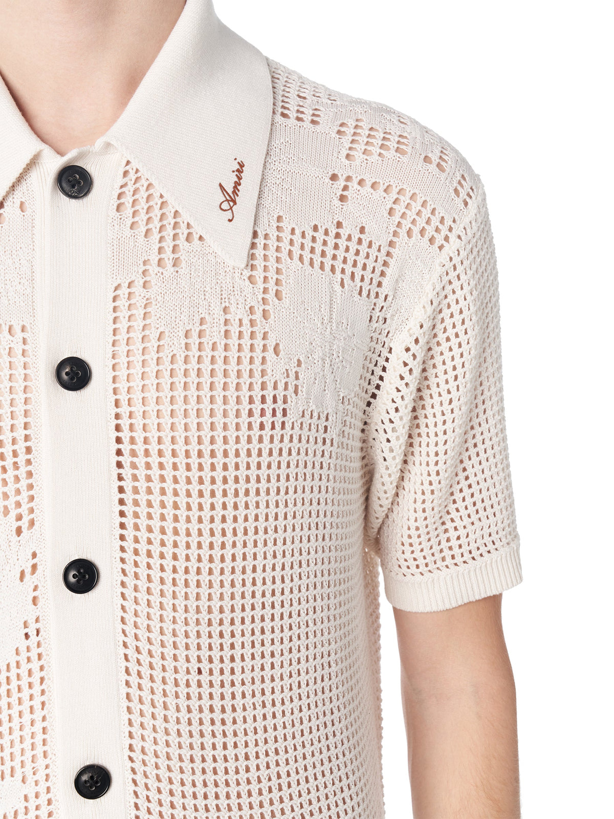 FLORAL MESH POLO