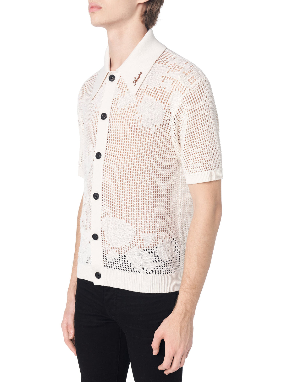 FLORAL MESH POLO