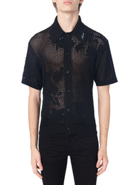 FLORAL MESH POLO