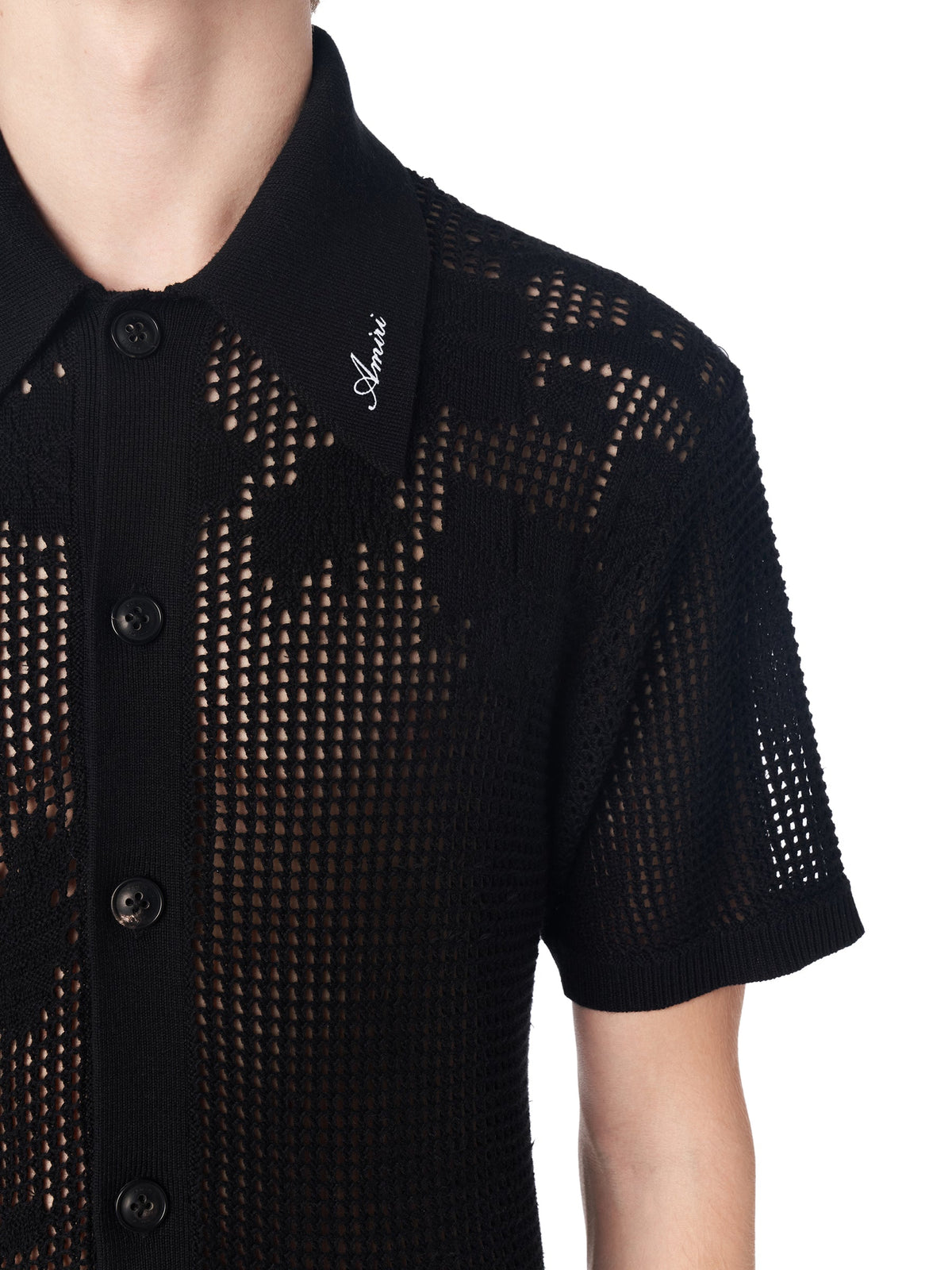 FLORAL MESH POLO