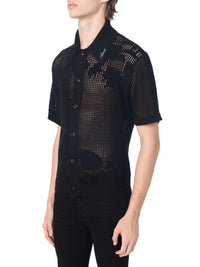 FLORAL MESH POLO