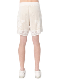 FLORAL MESH KNIT SHORT