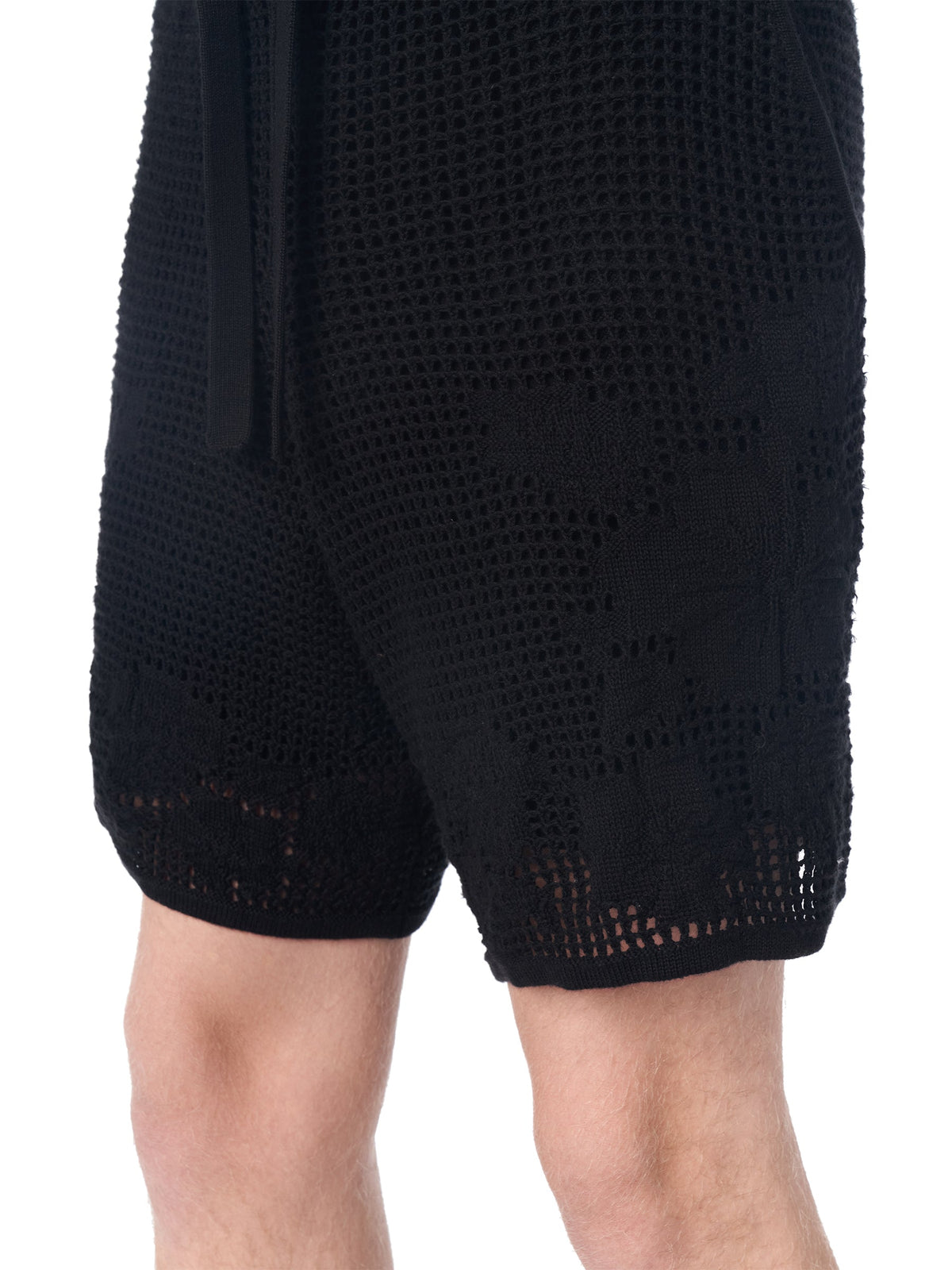 FLORAL MESH KNIT SHORT