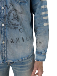 MILITARY STENCIL DENIM SHIRT