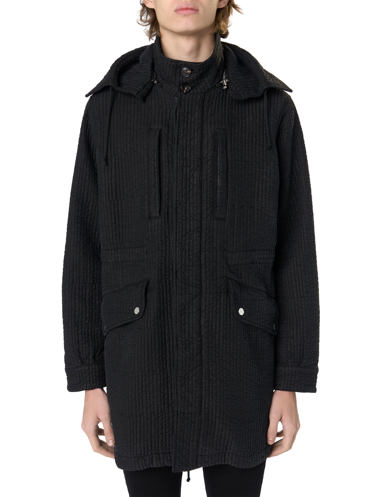 QUILTED FISHTAIL PARKA