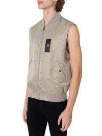 SLEEVELESS BOMBER VEST