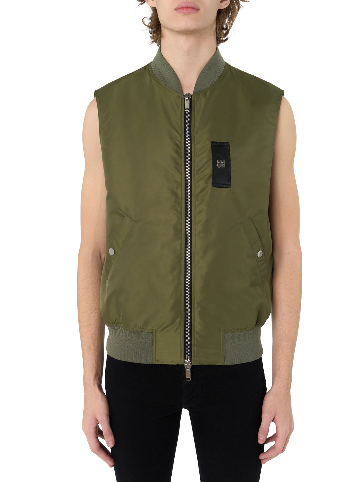 SLEEVELESS BOMBER VEST