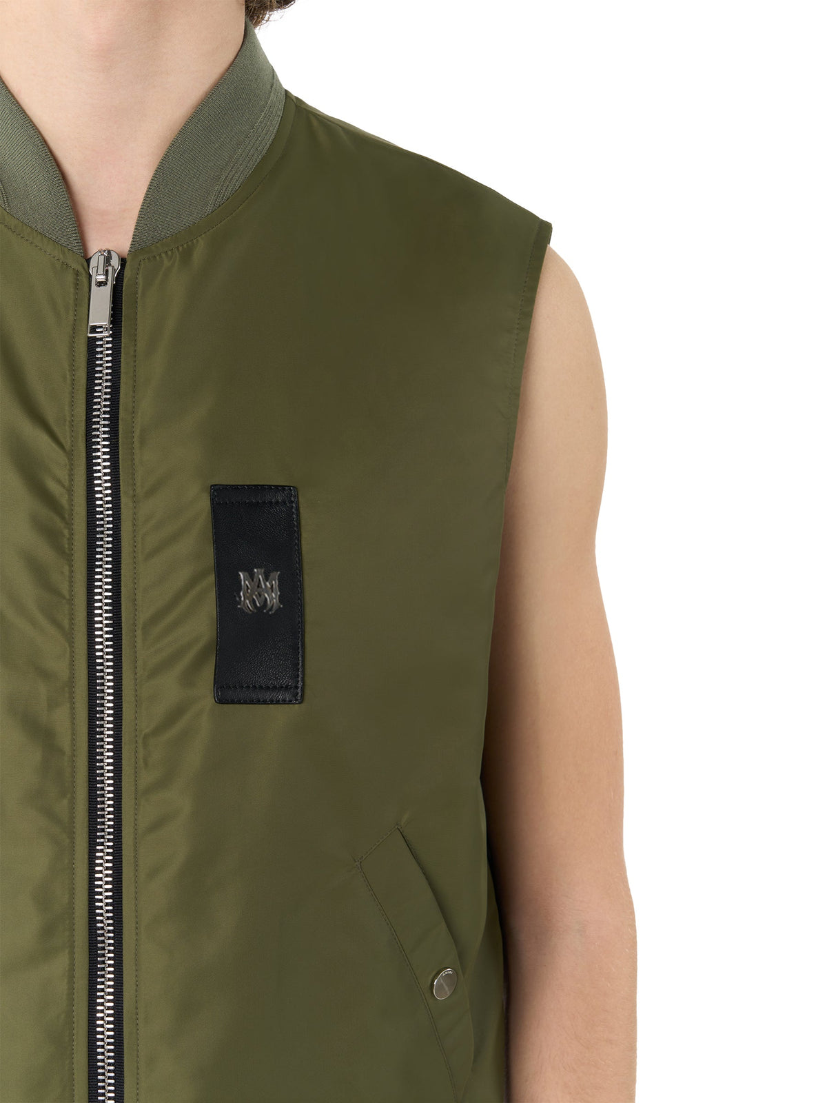 SLEEVELESS BOMBER VEST