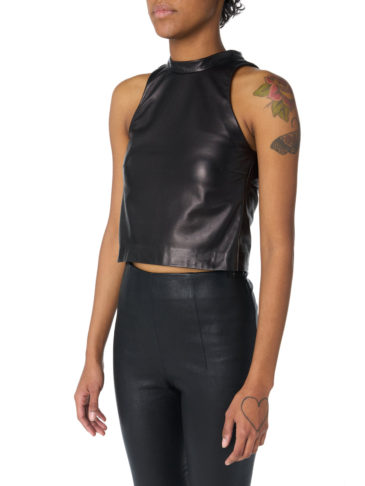 CROPPED MOCK NECK