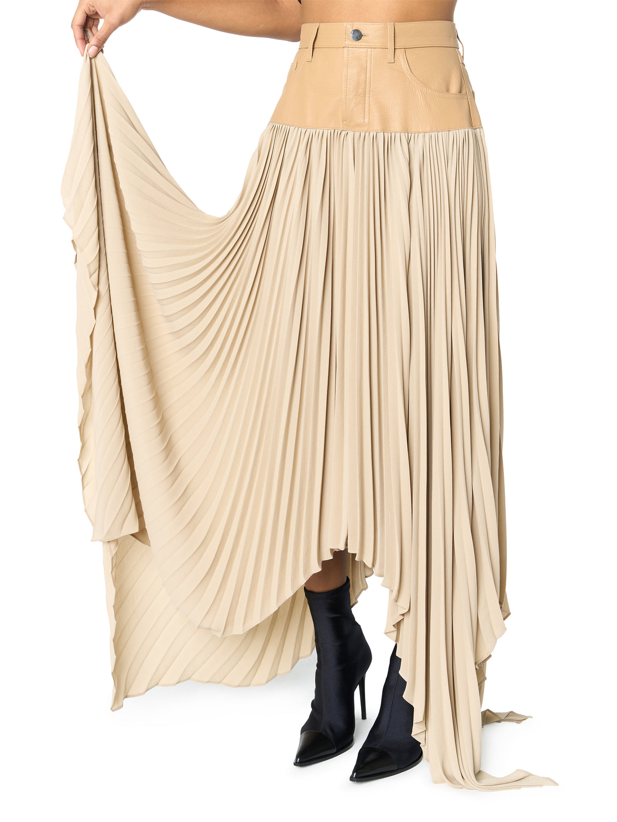 HYBRID PLEATED SKIRT