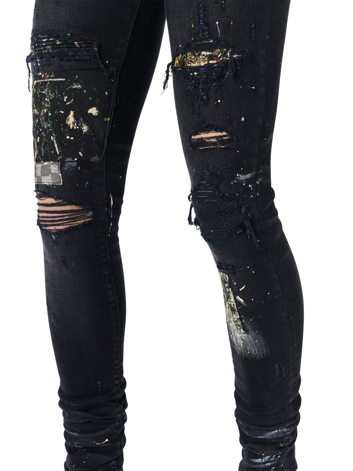 ARTPATCH PAINT/CHECKER JEAN