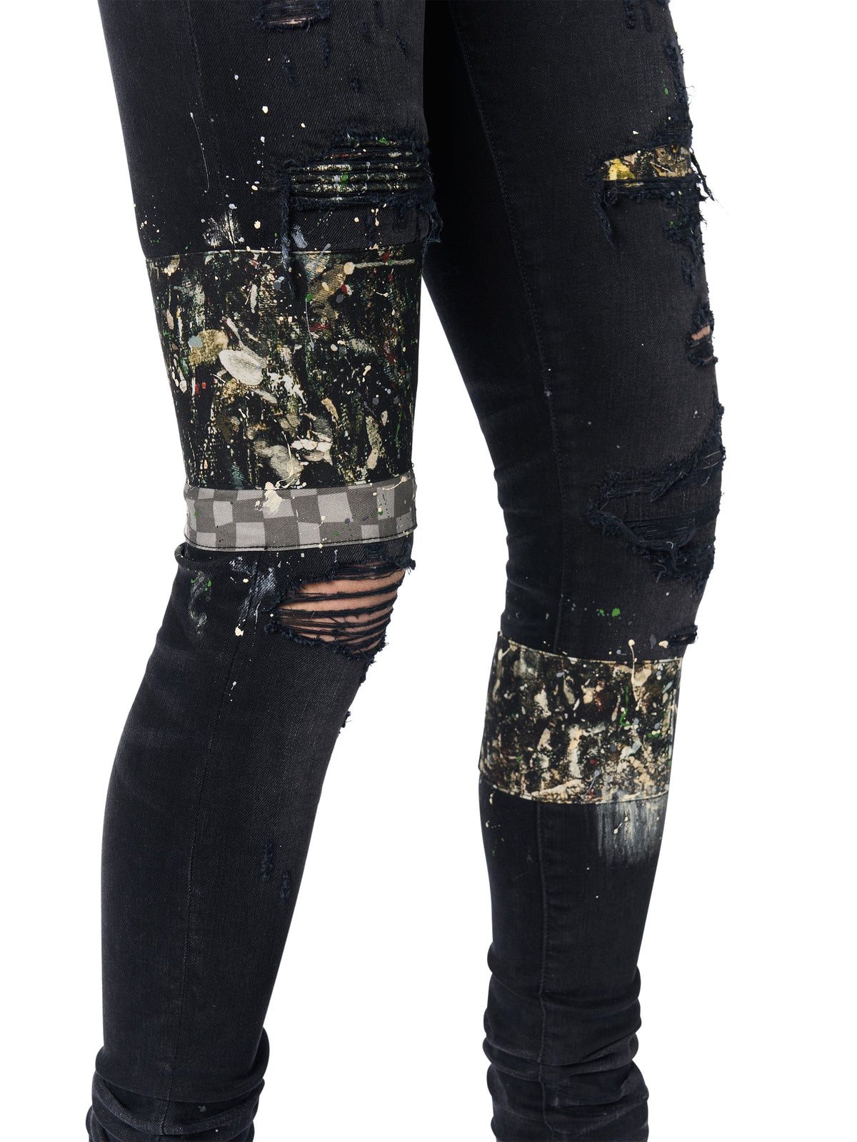 ARTPATCH PAINT/CHECKER JEAN