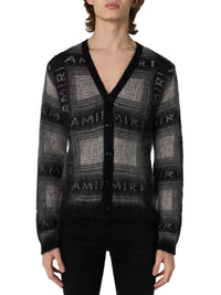 MOHAIR SHADOW PLAID CARDIGAN