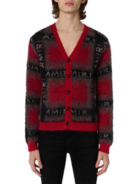 MOHAIR SHADOW PLAID CARDIGAN