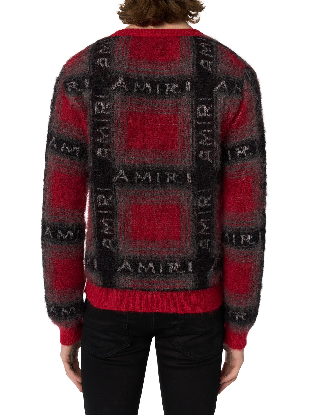 MOHAIR SHADOW PLAID CARDIGAN