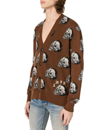 WES LANG REPEAT SKULL CARDIGAN