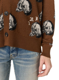 WES LANG REPEAT SKULL CARDIGAN