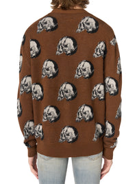 WES LANG REPEAT SKULL CARDIGAN