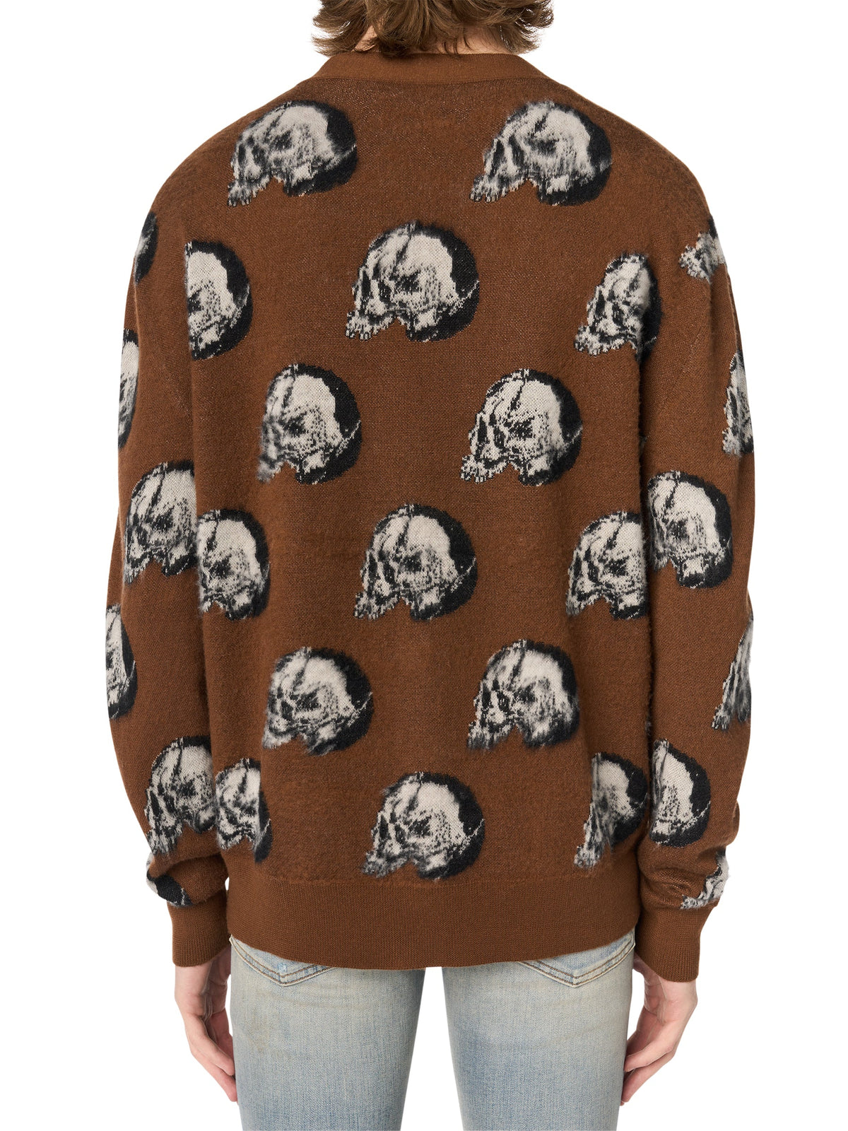 WES LANG REPEAT SKULL CARDIGAN