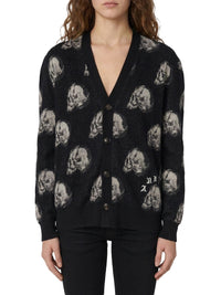 WES LANG REPEAT SKULL CARDIGAN