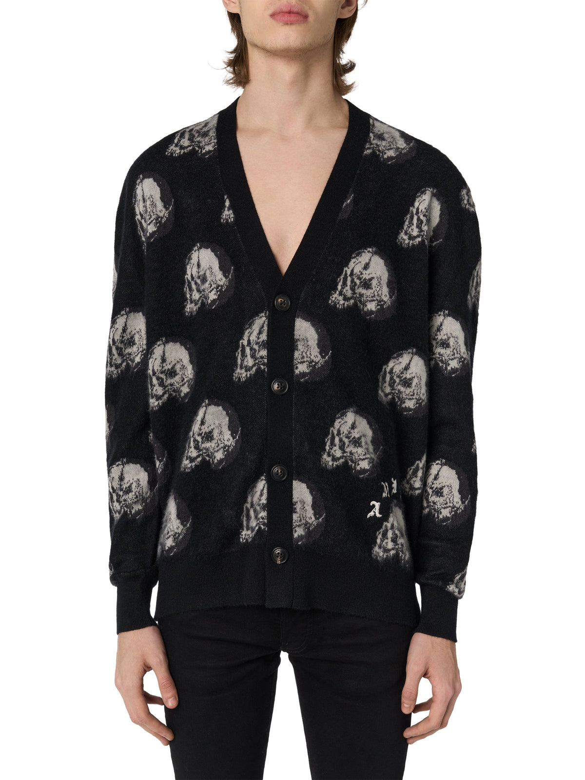 WES LANG REPEAT SKULL CARDIGAN