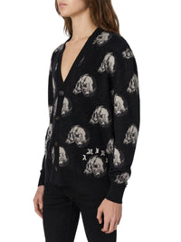 WES LANG REPEAT SKULL CARDIGAN