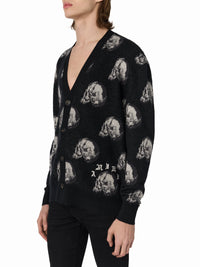 WES LANG REPEAT SKULL CARDIGAN