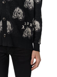 WES LANG REPEAT SKULL CARDIGAN