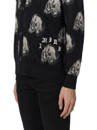 WES LANG REPEAT SKULL CARDIGAN