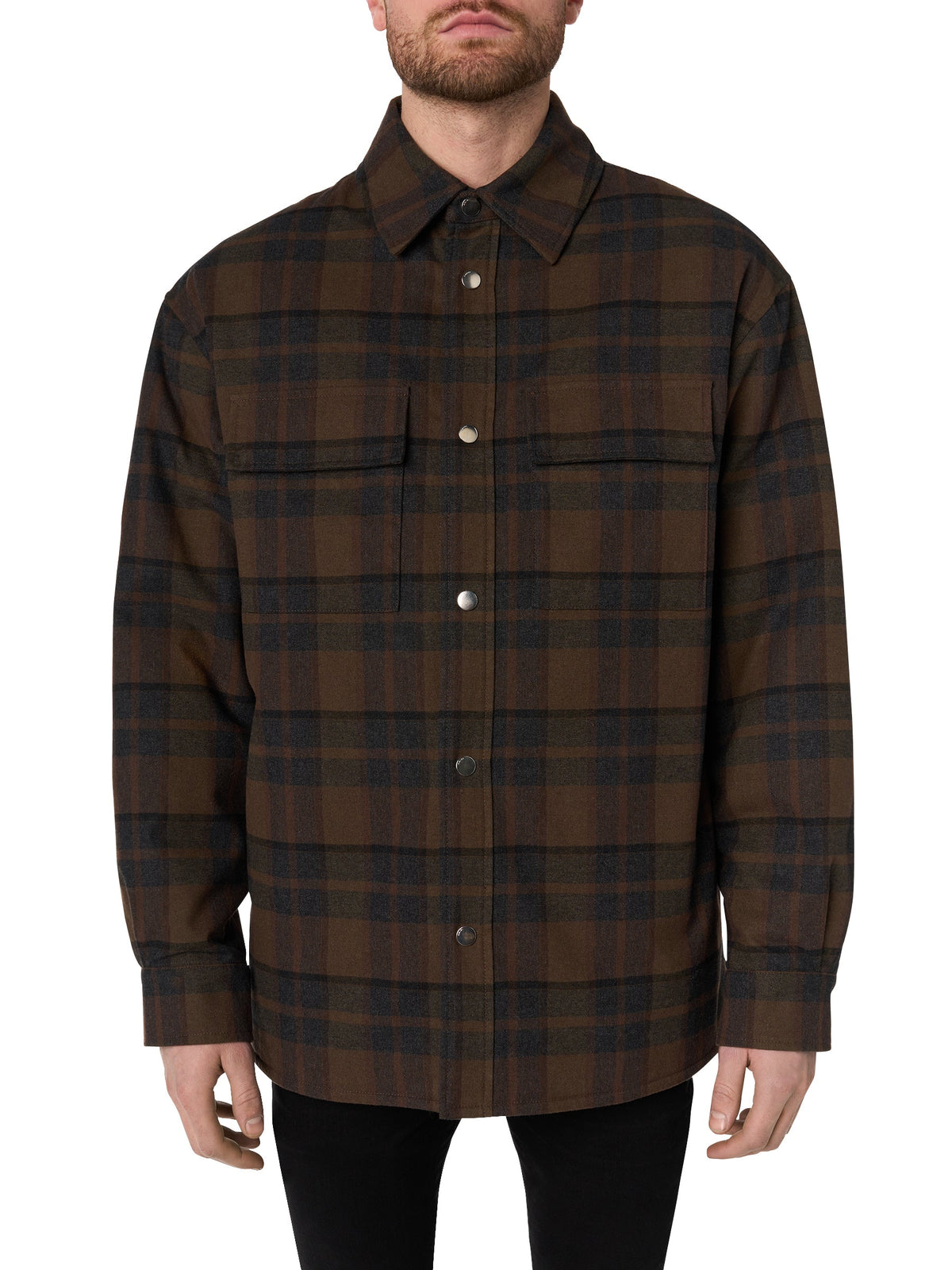 PLAID PADDED OVERSHIRT