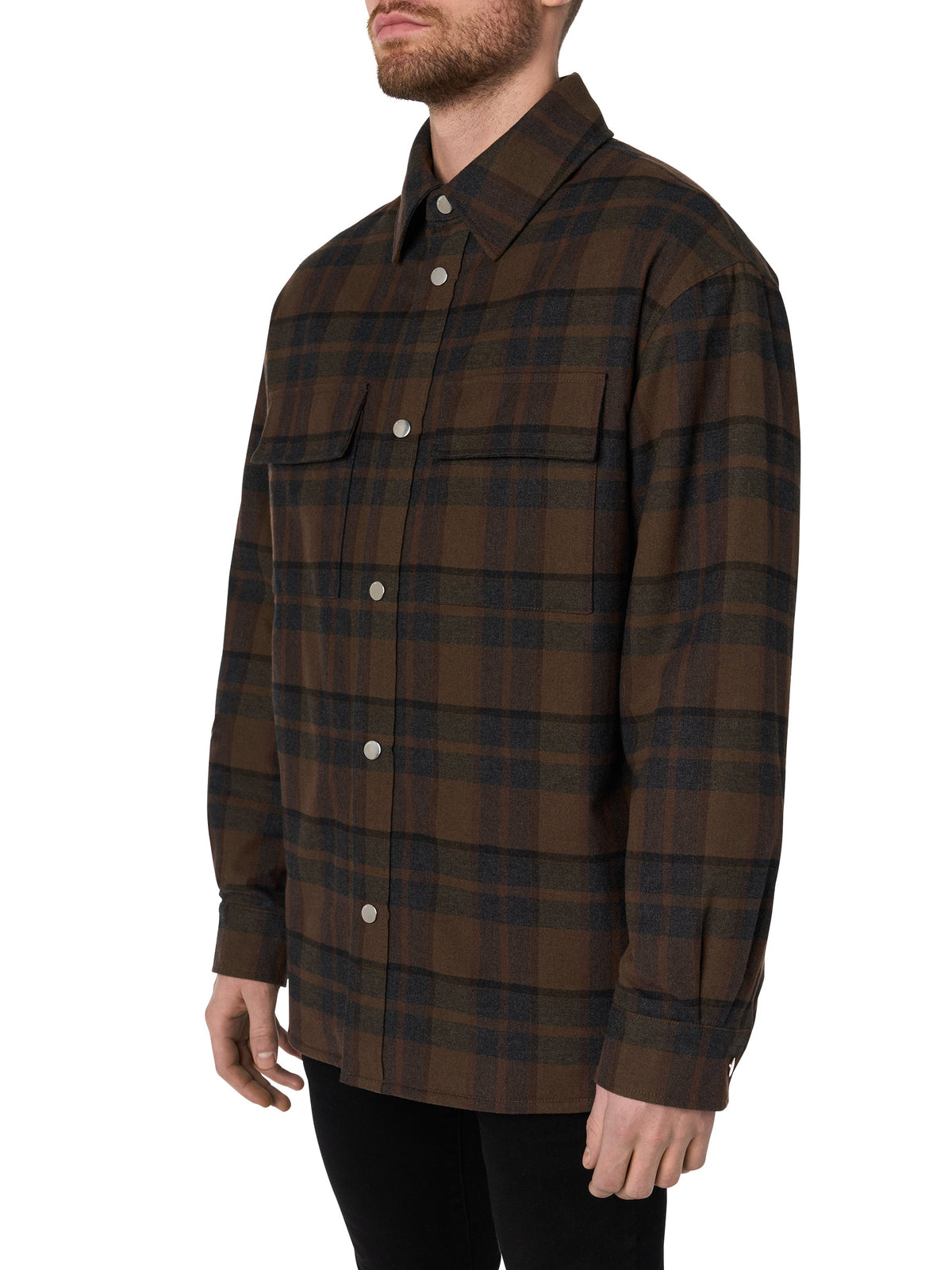 PLAID PADDED OVERSHIRT