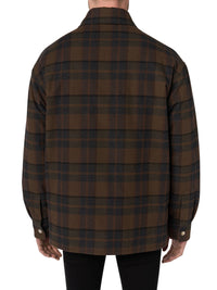 PLAID PADDED OVERSHIRT