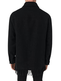 BUTTON FRINGE PADDED OVERSHIRT