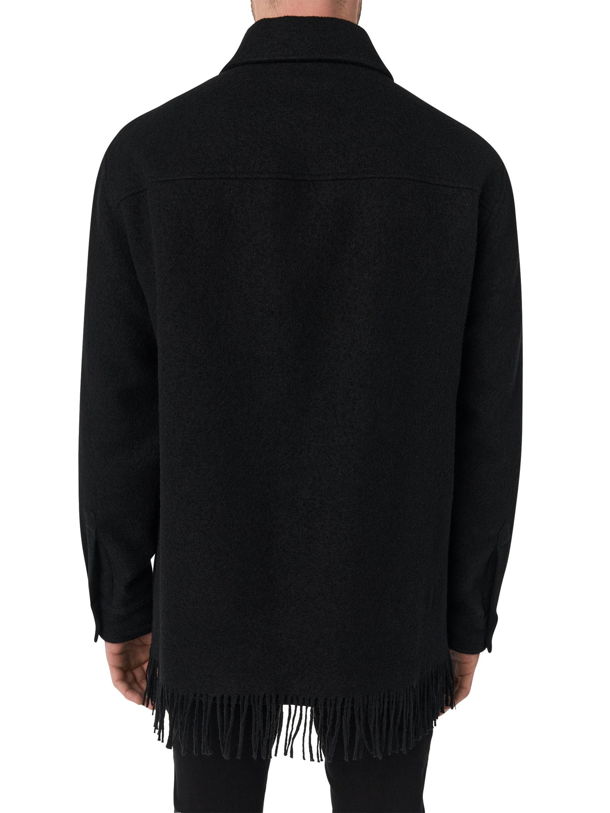 BUTTON FRINGE PADDED OVERSHIRT