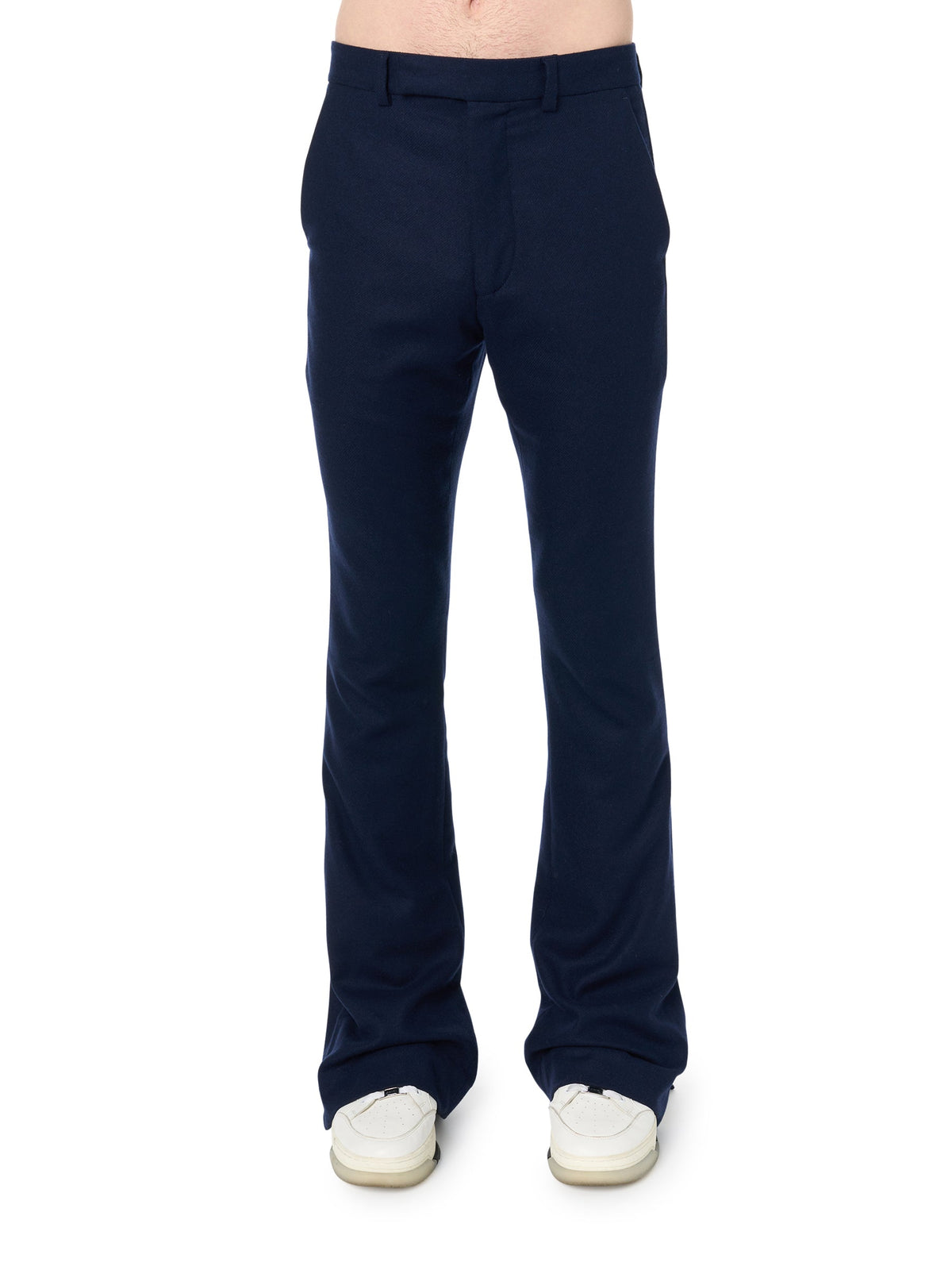WOOL FLANNEL FLARE PANTS