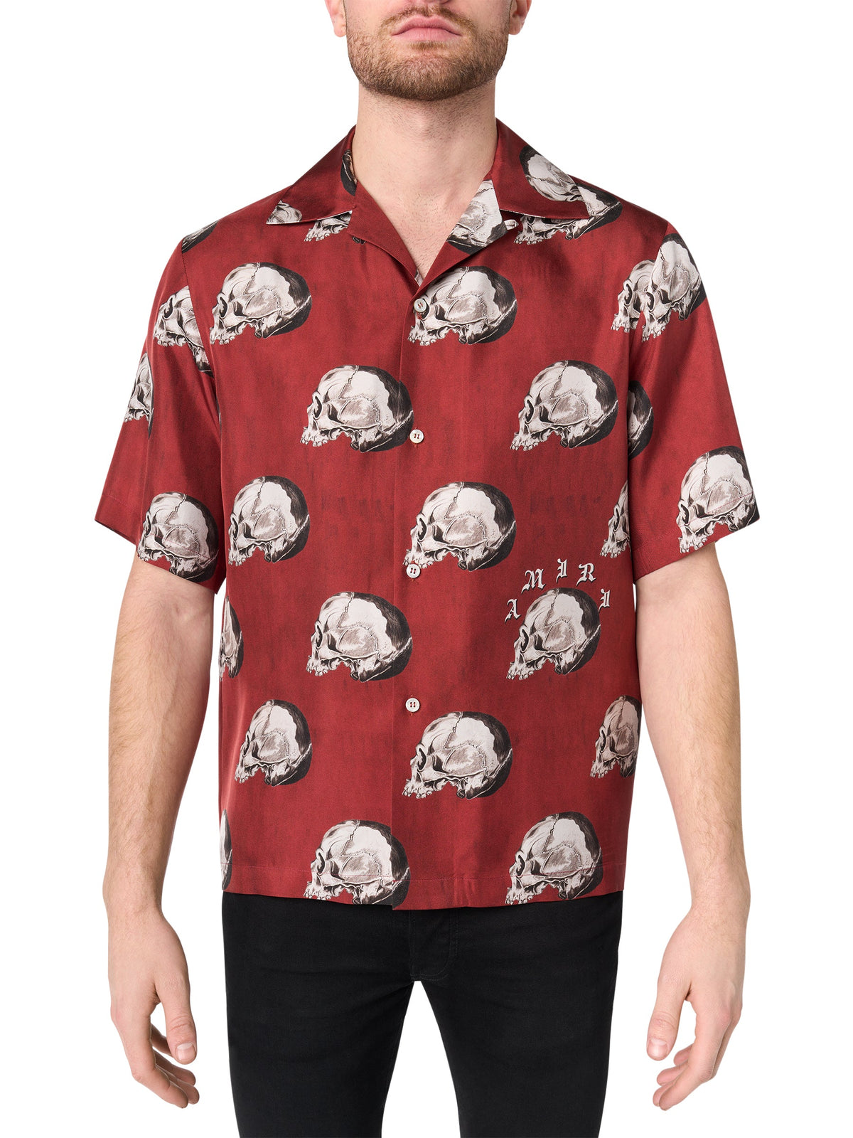 ALL OVER SKULL BOWLING SHIRT