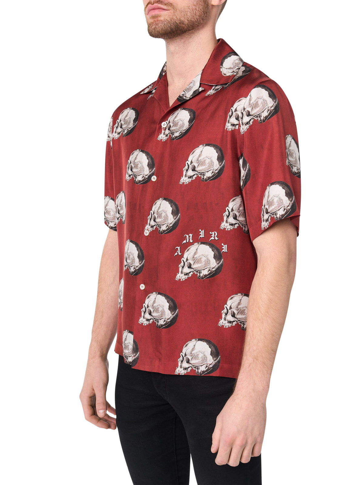ALL OVER SKULL BOWLING SHIRT