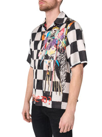 WES LANG SKULL BOWLING SHIRT