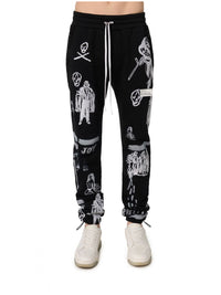 WES LANG EMBROIDERED SWEATPANT