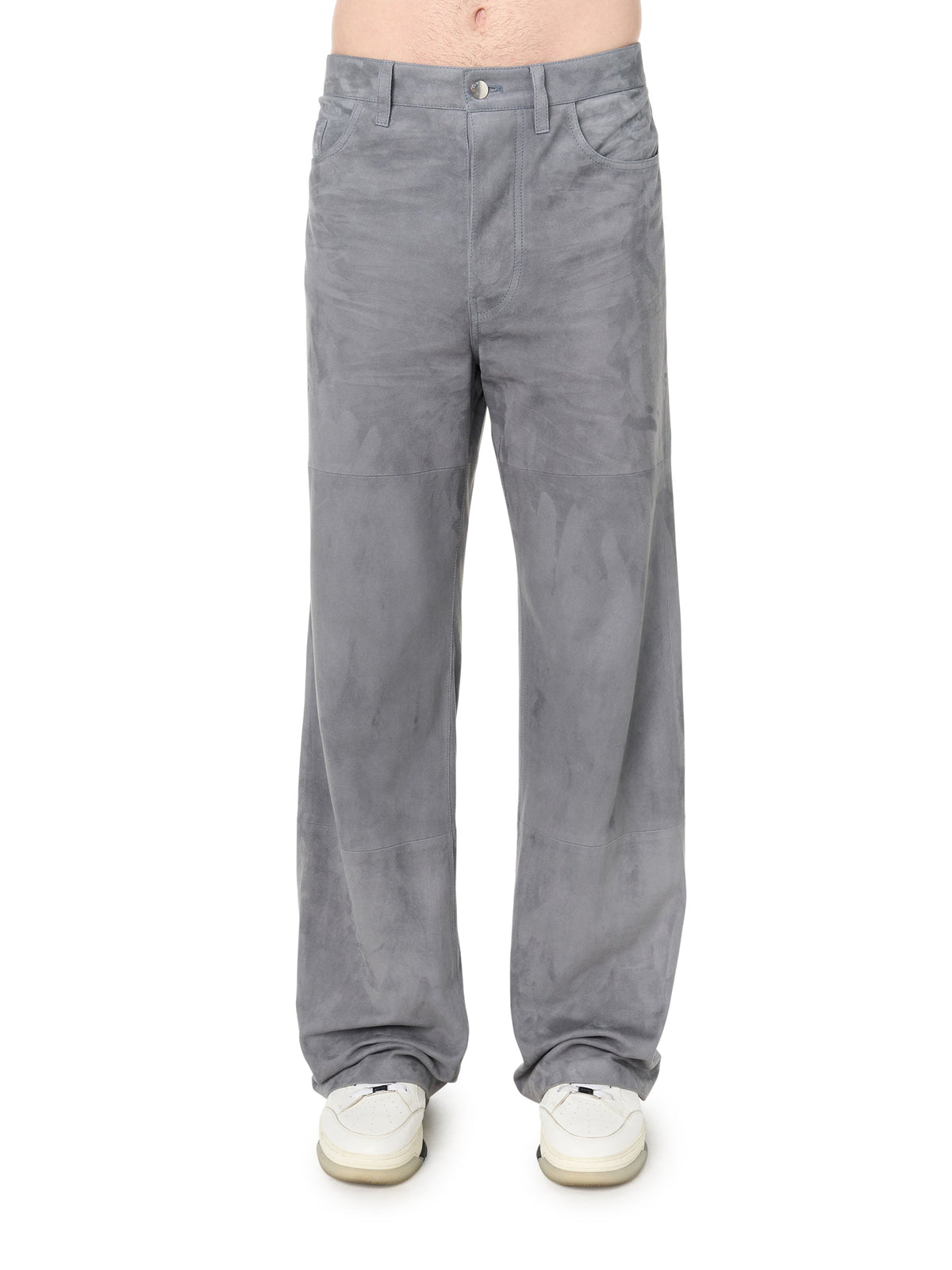 SUEDE BAGGY PANTS