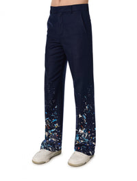 WOOL PAINT SPLATTER PANTS