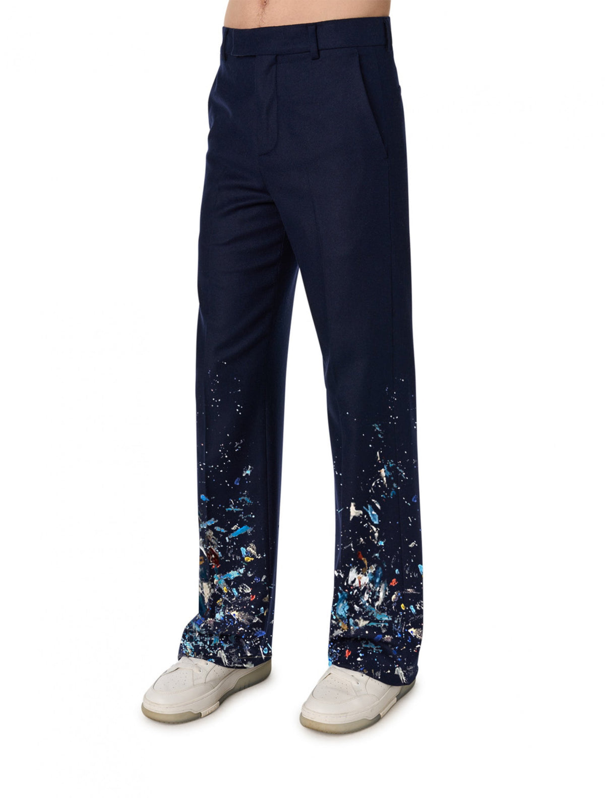 WOOL PAINT SPLATTER PANTS