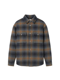PLAID PADDED OVERSHIRT